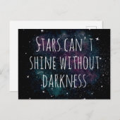 水彩銀河系ナイトスター感動的引用文 ポストカード (正面/裏面)