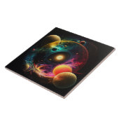 水彩銀河系フラクタル タイル (側面)