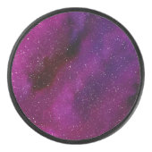 水彩銀河系紫 アイスホッケーパック (正面)