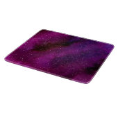 水彩銀河系紫 カッティングボード (角)