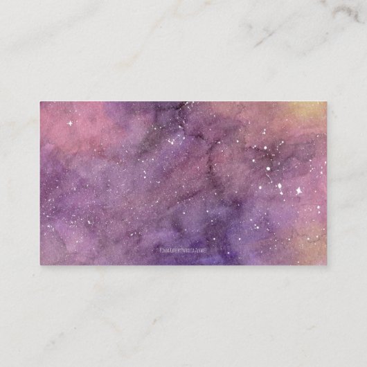 水彩銀河系赤ちゃんシャワーが本を持ってくる エンクロージャーカード (裏面)