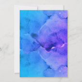 水彩銀河青紫色婚礼 招待状 (裏面)
