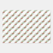 水彩銅リボンリースクリスマスガーランド ラッピングペーパーシート (正面3)