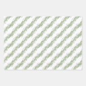 水彩銅リボンリースクリスマスガーランド ラッピングペーパーシート (正面2)