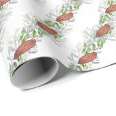 水彩銅リボンリースクリスマスガーランド ラッピングペーパー (ロールコーナー)