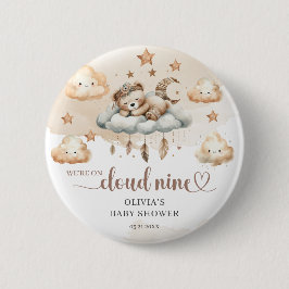 水彩錆び色男女兼用雲9 缶バッジ