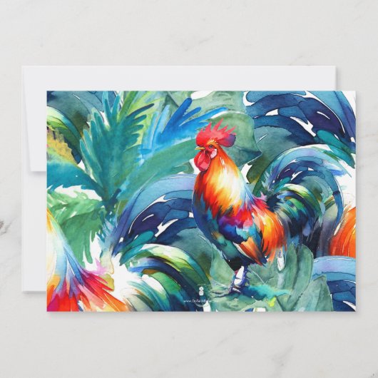 水彩鍵ウェストフロリダ結婚式招待状 招待状 (裏面)