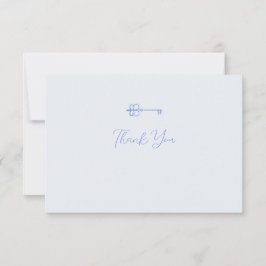 水彩鍵ソロリティのノートカード サンキューカード