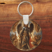 水彩鎧の保護天使 キーホルダー (正面)