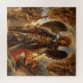 水彩鎧の保護天使 ジグソーパズル (横)