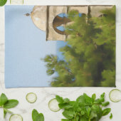 水彩鐘楼 キッチンタオル (折り畳み)