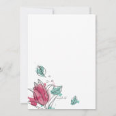 水彩開花招待状 招待状 (裏面)