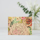 水彩開花1 ポストカード (スタンド正面)