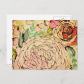 水彩開花1 ポストカード (正面/裏面)