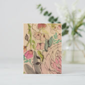 水彩開花2 ポストカード (スタンド正面)