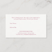 水彩開花|ピンクと金ゴールドのフローラ紹介 紹介カード (裏面)