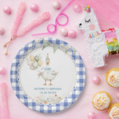 水彩間抜けグース1日 ペーパープレート (パーティー)