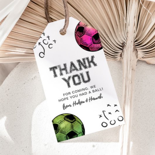 水彩関節サッカーメッセージカード ギフトタグ