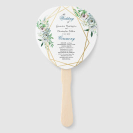 水彩防保フローラ幾何結婚式の儀式 ハンドファン