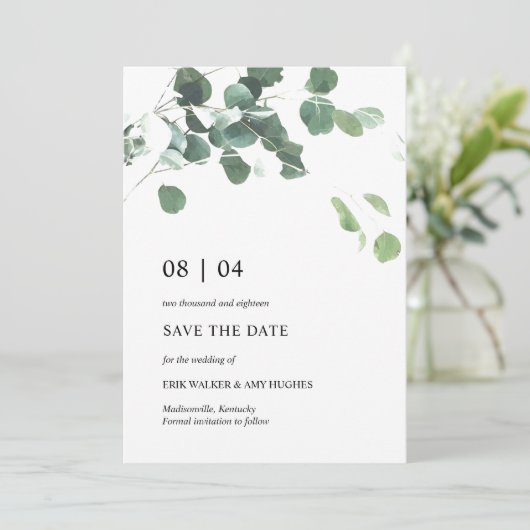 水彩離れの結婚式の日付を保存 セーブザデート (スタンド正面)