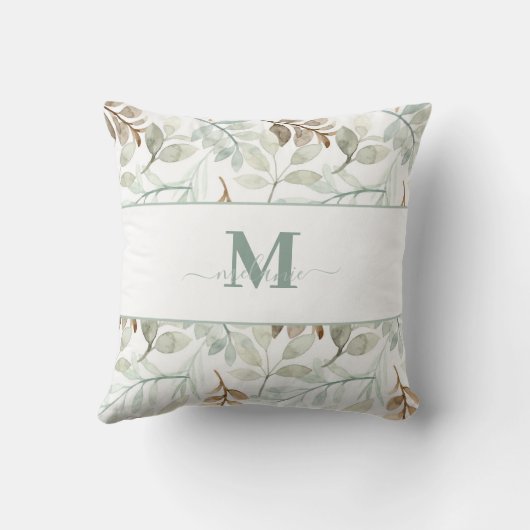 水彩離れ名前をカスタムするとイニシャル クッション (裏面)