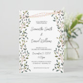 水彩離れ緑結婚園 招待状 (スタンド正面)