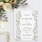 水彩離れ緑結婚園 招待状