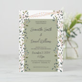 水彩離れ緑結婚園 招待状 (スタンド正面)