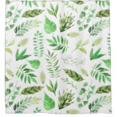 水彩離れ緑 | シャワーカーテン (正面)