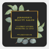 水彩離れ金ゴールド黒プロフェッショナル スクエアシール (正面)