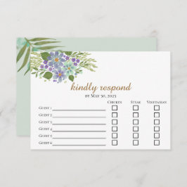 水彩離れ04c食選択レスポンスカード 出欠カード