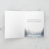 水彩雪だるまとメリークリスマスグリーティング カード (内部)