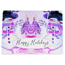 水彩雪だるまをテーマ