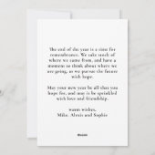 水彩雪だるまウサギとトナカイのクリスマス シーズンカード (裏面)