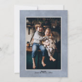 水彩雪だるまメリークリスマスフォトバック シーズンカード (裏面)