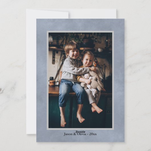 水彩雪だるまメリークリスマスフォトバック シーズンカード (裏面)