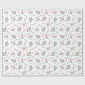 水彩雪だるま ラッピングペーパー (フラット)