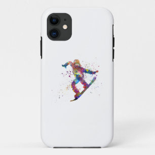 水彩雪だるま iPhone 11 ケース