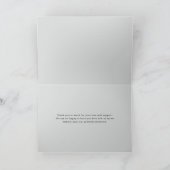 水彩雪に覆われた冬の森の林結婚地 サンキューカード (内部)