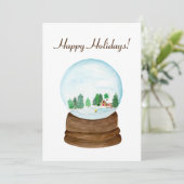 水彩雪のグローブのログキャビン シーズンカード (スタンド正面)