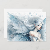水彩雪の妖精 ポストカード (正面/裏面)