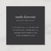 水彩雪の山のロゴ広場 スクエア名刺 (裏面)