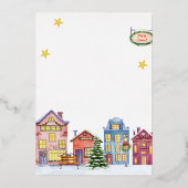 水彩雪の村クリスマスパーティー 箔招待状 (裏面)