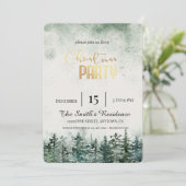 水彩雪の松の森 招待状 (スタンド正面)