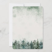 水彩雪の松の森 招待状 (裏面)
