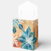 水彩雪の結晶クリスマスのお気に入りギフトボックス フェイバーボックス (見開き)