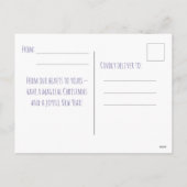 水彩雪の結晶クリスマスカード シーズンポストカード (裏面)