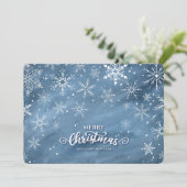 水彩雪の結晶クリスマスホリデーカード シーズンカード (スタンド正面)