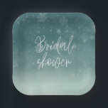 水彩雪の結晶冬のブライダルシャワー ペーパープレート<br><div class="desc">水彩雪の結晶冬のブライダルシャワーの紙皿。 対応アイテムをご用意。</div>