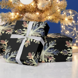 水彩雪の結晶、魔法の色 ラッピングペーパー